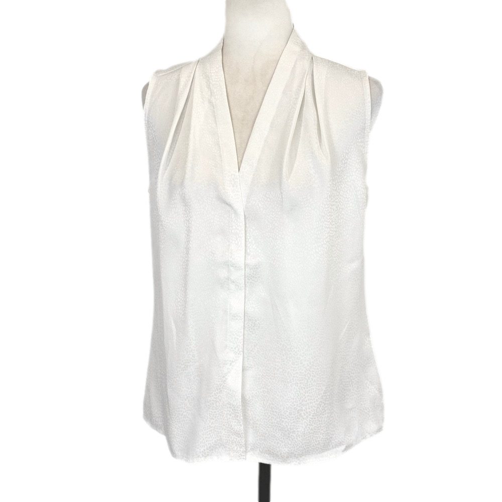 Calvin Klein ivory sleeveless blouse